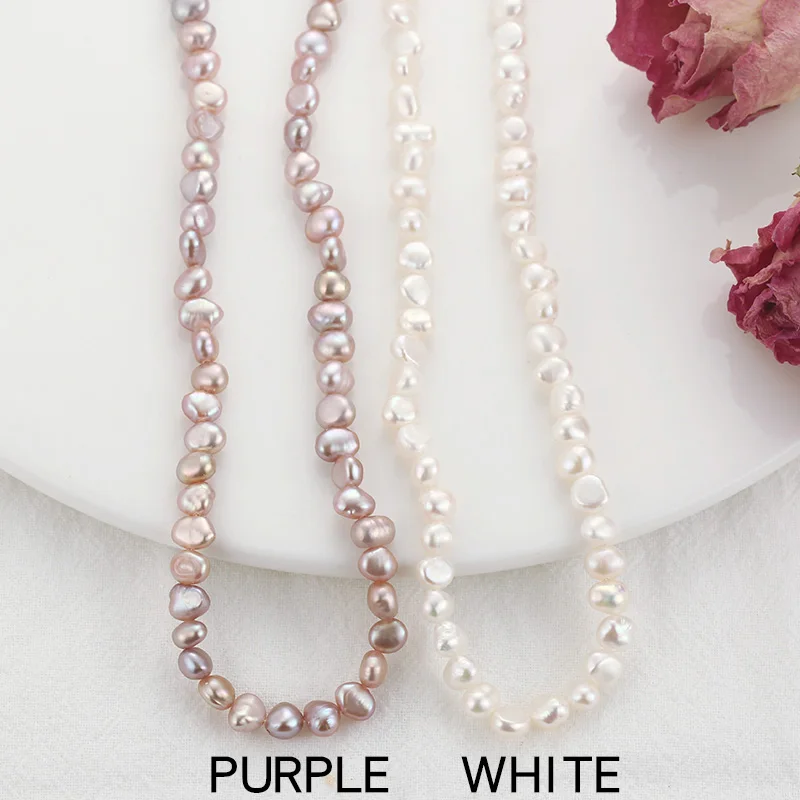 Cauuev Natural Freshwater Pearl Choker Necklace Baroque pearl Jewelry for Women wedding 925 Silver Clasp Wholesale 2022 trend C