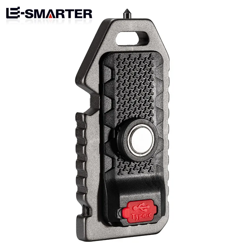 Mini LED Keychain Flashlight with Self-Defense Whistle - Multifunctional & Portable, Rechargeable