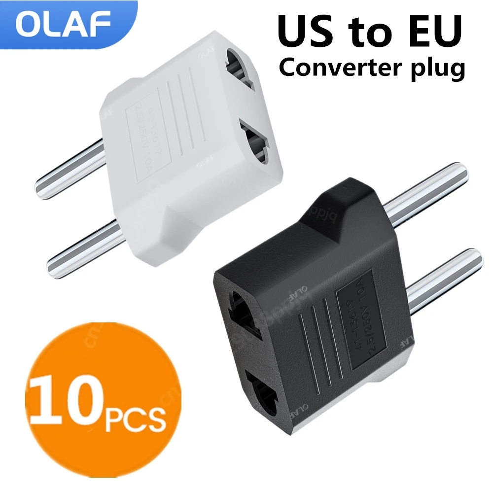110 pces ue euro kr plug adaptador eua para ue plugue adaptador de