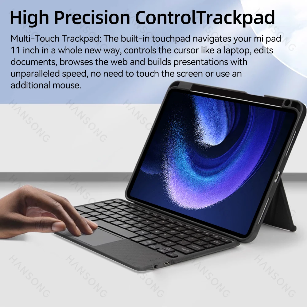Capa de Teclado Mágico para Xiaomi mi Pad Pro Pro 11 Retroiluminado Bluetooth - Imagem 6
