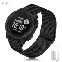 22mm Elastic Watch Bands for Garmin Instinct 2 Solar Soft Stretchy Nylon Strap for Garmin Instinct Tactical/ Solar/ Tide Esports