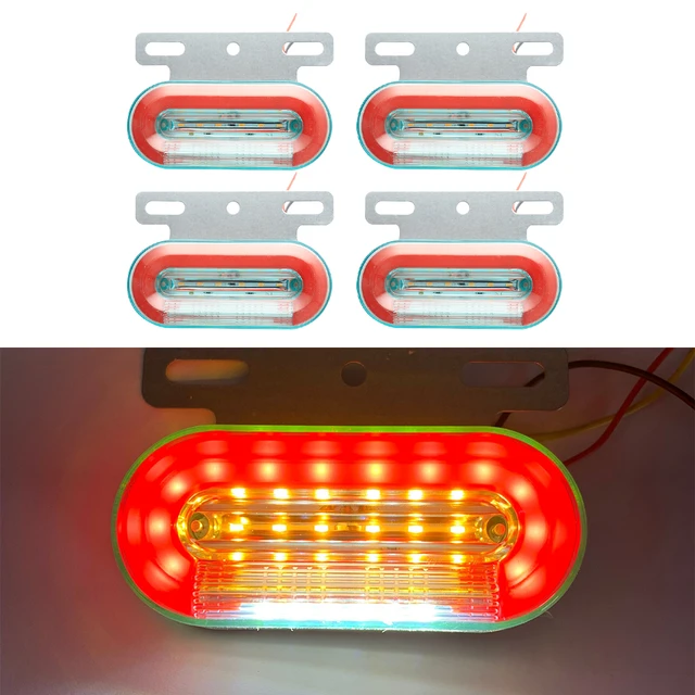 Feux latéraux de voiture 24V 12 LED, 10 pièces, feux extérieurs de