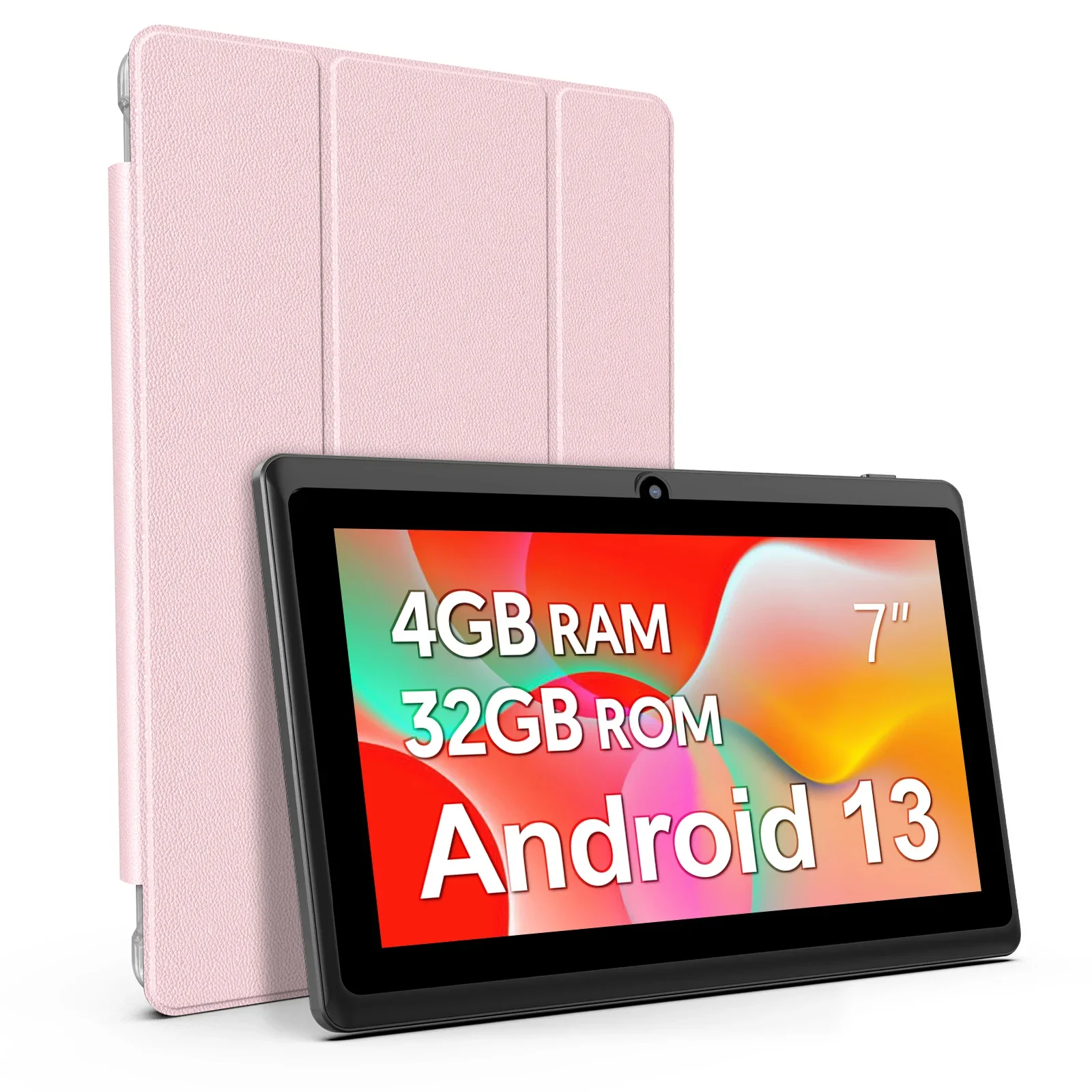 Tablette Android 13 de 7 pouces, 4 (2+2) Go de RAM, 32 Go de stockage, batterie de 3500 mAh, écran IPS HD 1024x600, double caméra, WiFi, Bluetooth 1