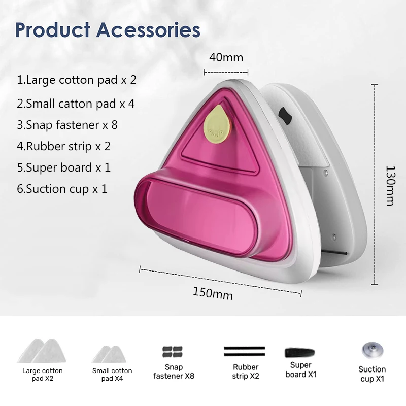 UNTIOR Double Sided Magnetic Window Cleaner Glasses Household Cleaning Windows Cleaning Tools Scraper for Glass Magnet Brush