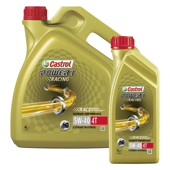 Castrol Power1 Racing 5W40 Oil 4T 4L Moto