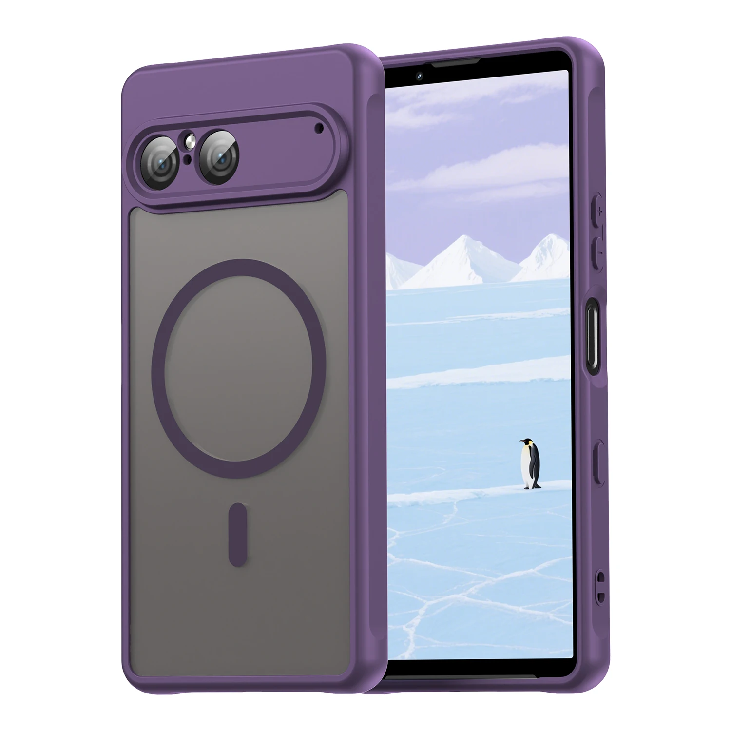 MagSafe Wireless Charging Matte TPU Cover with Camera Lens Protection and Shockproof Design