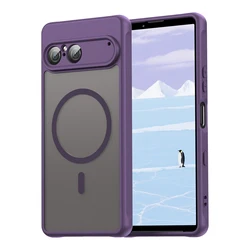 MagSafe Wireless Charging Matte TPU Cover with Camera Lens Protection and Shockproof Design - Xperia 10 VII (Purple)