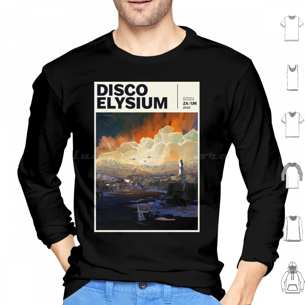 Disco Elysium Poster Copy Essential Hoodie Cotton Manica Lunga Disco Elysium Disco Elysium Game Kim Kitsuragi Rpg Harry