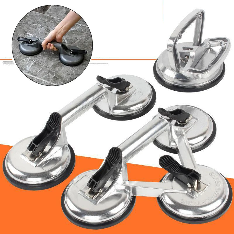 Double Suction Cup Glass Suction Cups Dent Puller Handle Lifter Car Dent Puller Removers for Lifting Glass Repair Tool