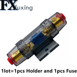 Waterproof Nickel - Plated Bolt - On MINI ANL Inline Fuse Holder with Spare Car Audio Fuse - U15A