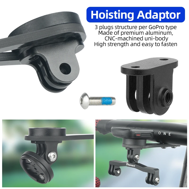Bicycle Handlebar Bracket Integrated Handlebar Computer Bracket for Garmin Bryton Wahoo Road Bike Speedometer Headlight Carbon Fiber Mount Stand