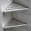 Bathroom Shelf Corner Shower Shelf No Drilling 304 Stainless Steel Corner Organizer Storage Heavy-Duty Hollow Shampoo Rack 1
