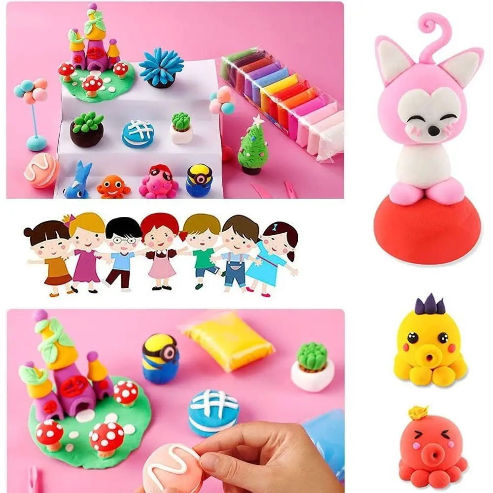 Air Dry Clay 12/24/36 Color Kids Toys Art Class School Art Supplies