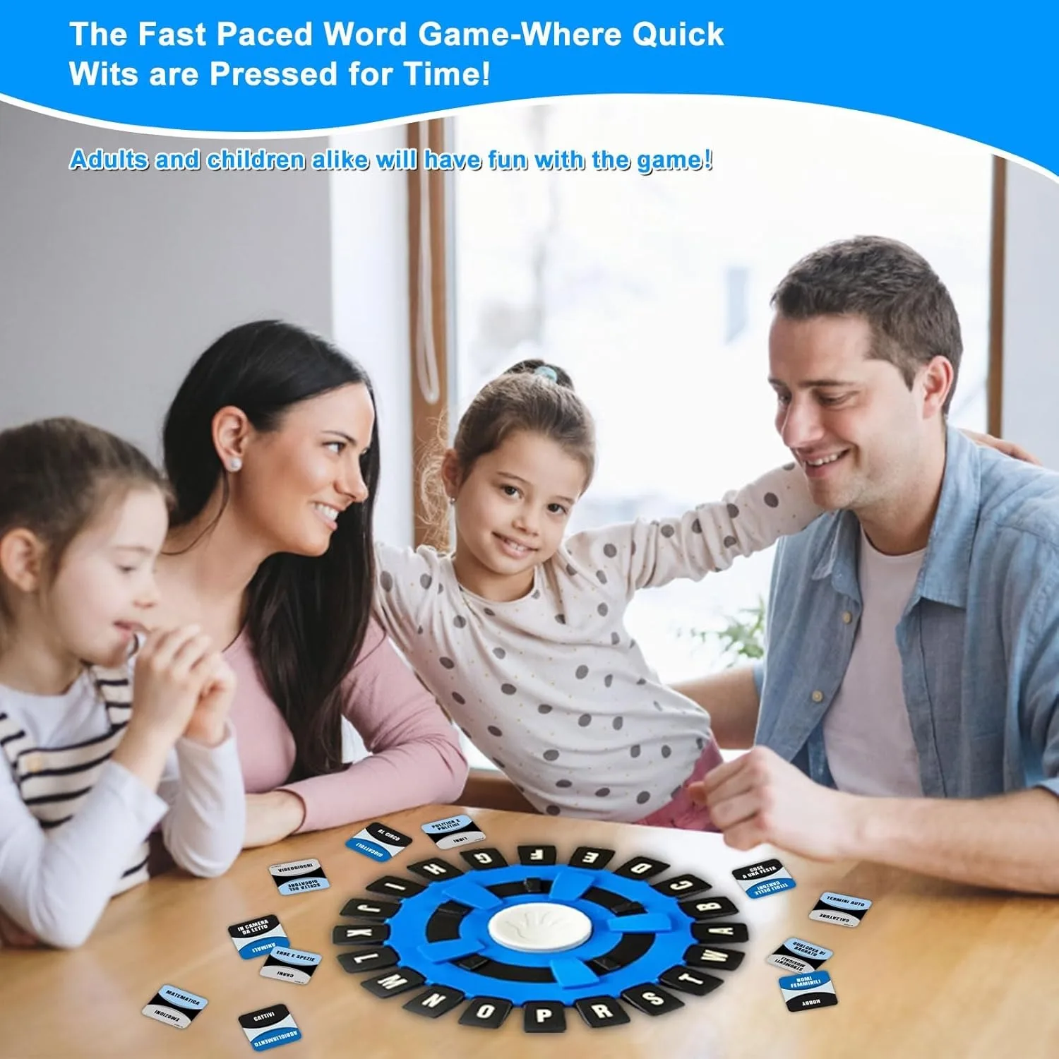 Tapple Game French Word Game Crazy Alphabet Fast-paced family board game Think word 2 to 8 Players, for Children