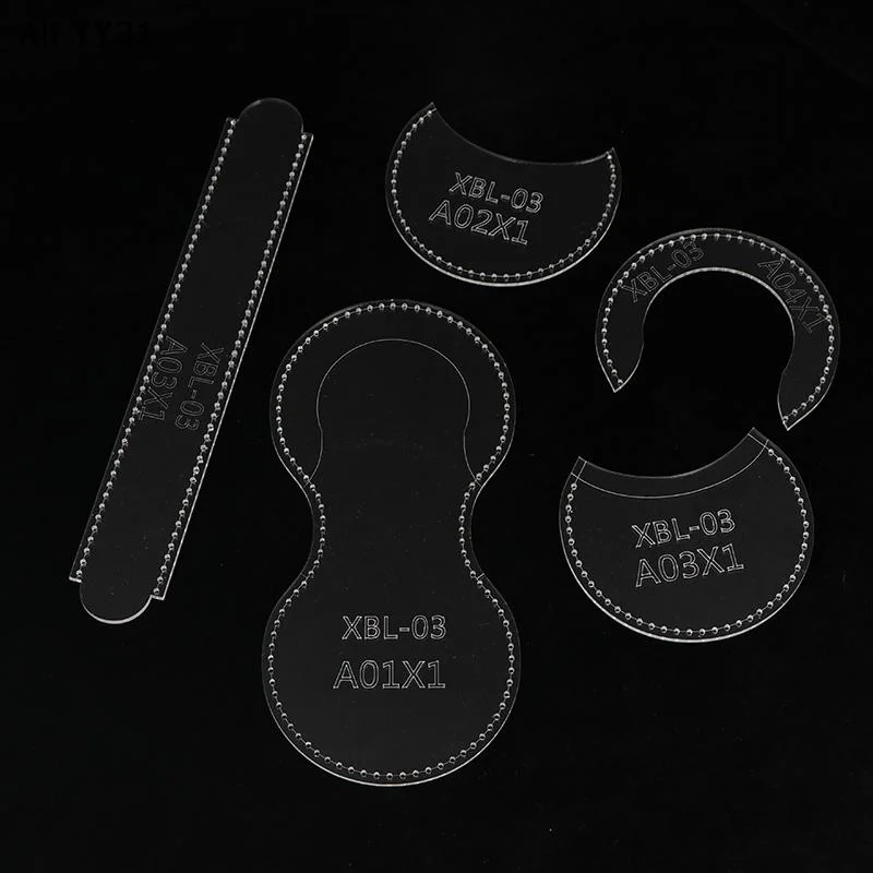 【Y3S】미니 동전 지갑 이어폰 보관 가방용 PU 공예 아크릴 템플릿 DIY 수제 바느질 스텐실 도구 DIY 만들기 초보자