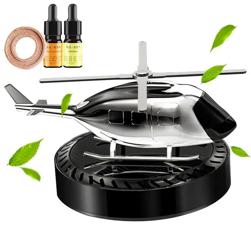 

Helicopter Air Freshener Solar Car Air Freshener Plane Automotive Air Fresheners Solar Powered Rotating Helicopter Accessories
