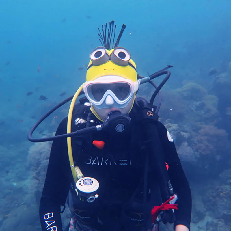 LeeQinersw Chapeau de Plongée, Capuche en Néoprène, Couvre-Chef pour Activités Nautiques, Bleu