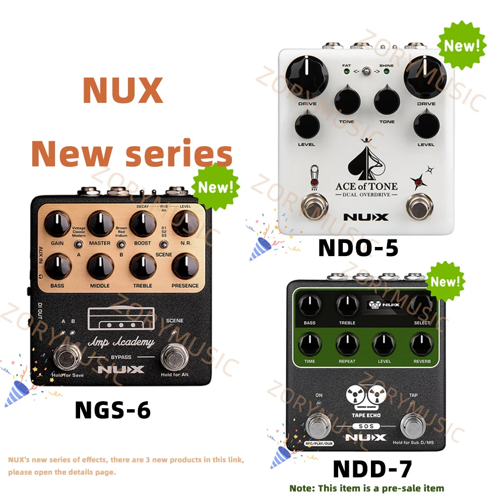 Nux NGS-6 amp S1050Yスピーカー刺激およびirキャビネット刺激効果NDO-5トーンスペードデュアルオーバードライブ効果NDD-7