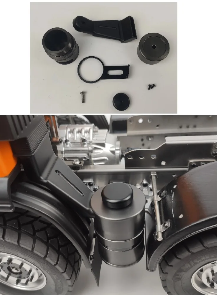 1/14 RC Lkw Luftfilter Gas Tank Rahmen Dekorative Zubehör Für Tamiya 1/14 Rc Traktor Lkw Kipper Dumper Teile Zubehör – Detail 9