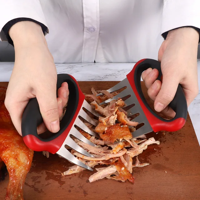 Rozsdamentes Acél Húskarmok Aprító Bbq Bearclaws Húzott Sertéshús Karmok Kezelésére, Emelésre, Aprításra És Hús Faragására