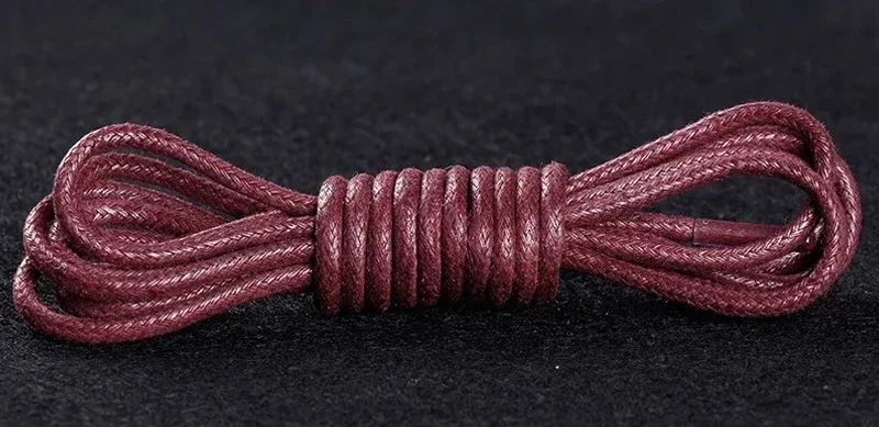 Premium Waxed Cotton and Leather Waterproof Shoelaces