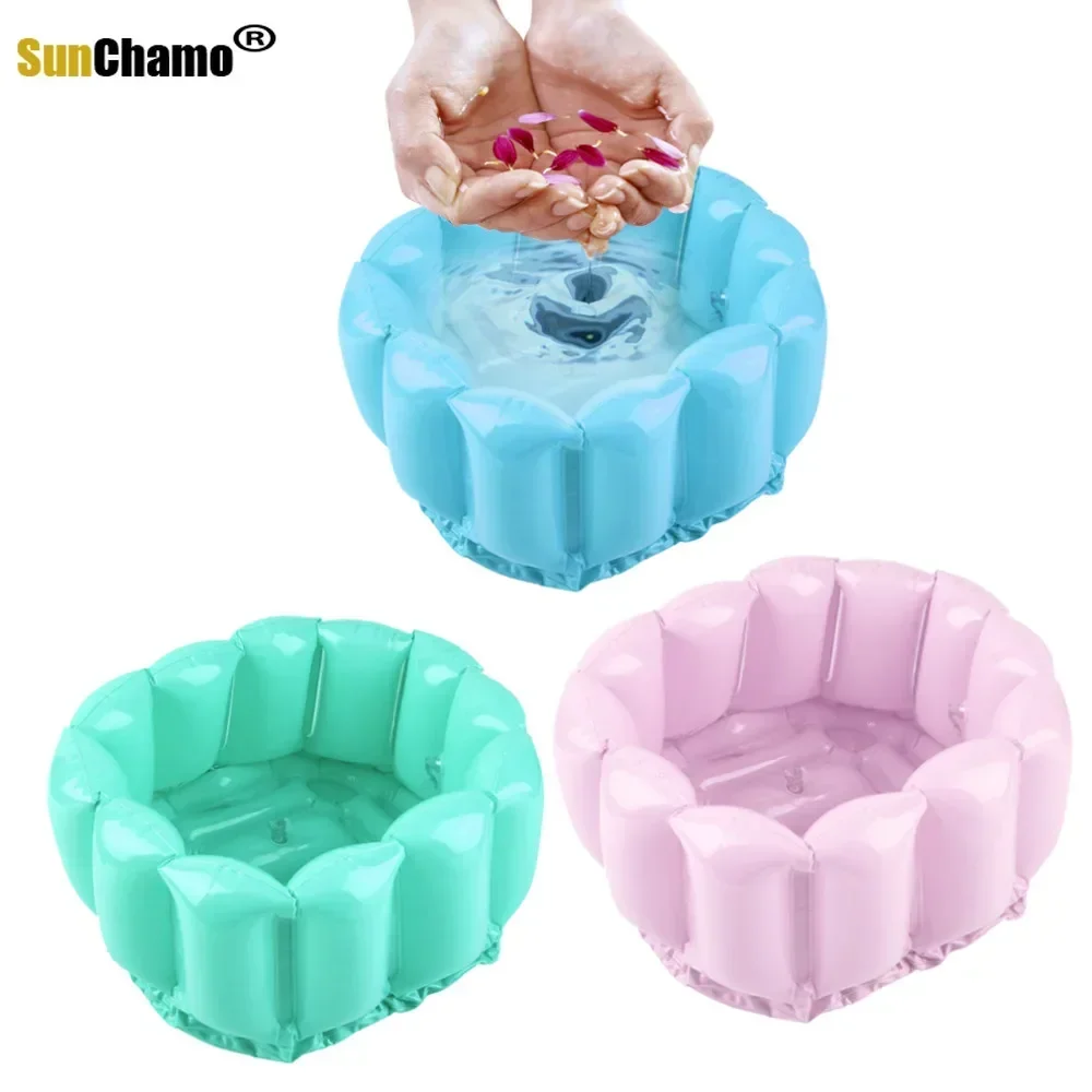 Foot Feet Soak Bath Inflatable Basin Wash Spa Home Use Pedicure Care Relax Household Barrel Massage Bucket