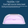 300W Professional Nail Dryer Lamp Big Power 72LEDs Portable UV LED Nail Lamp with 4 Timer Large Space For Drying Nail Gel Polish 4