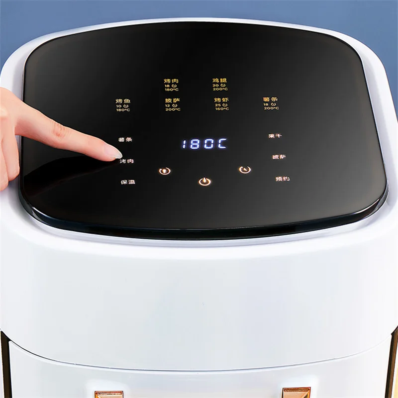Air Fryer Household Large Capacity 15L Visual Oil-free Smart Oven  Fries Machine 220V 110V US EU 1500W Chicken Frying 2