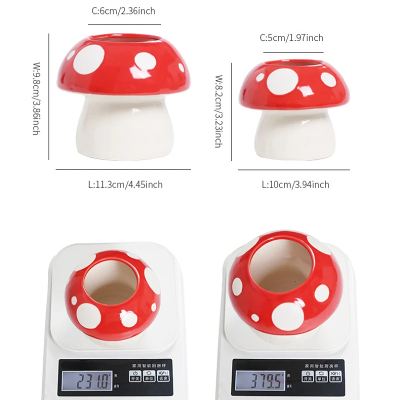Ceramic Mushroom Pen Holder 1pc Creative Desktop Organizer Students Office Use Store Stationery Makeup