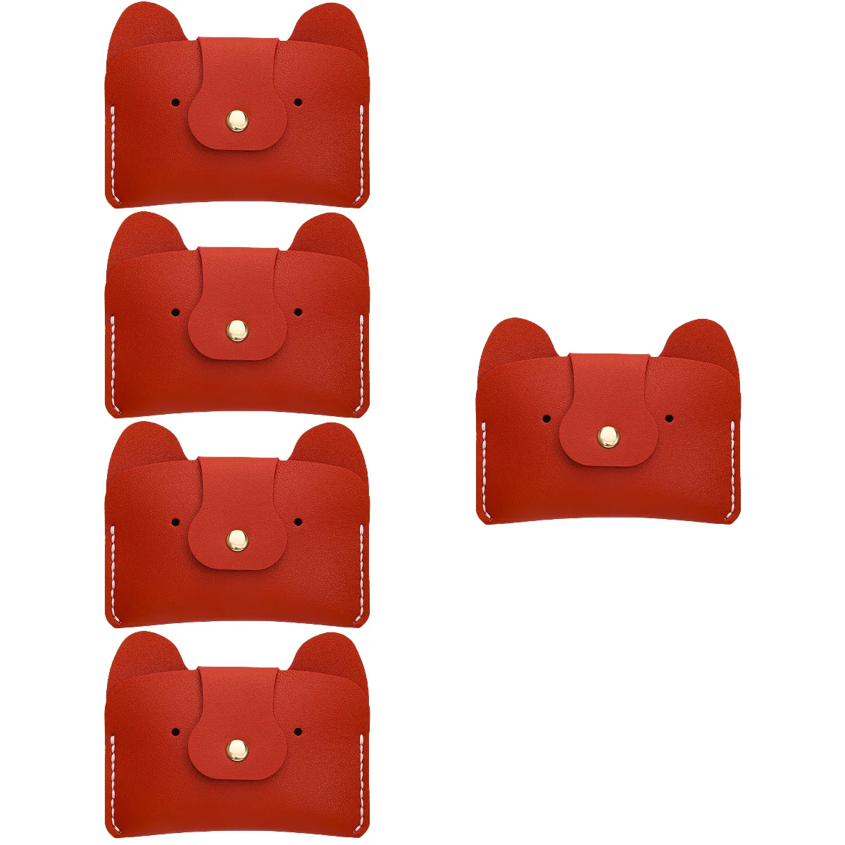 

5 Sets DIY Material Kit Bag Making Accessory Coins Card Holder Knitting Pu