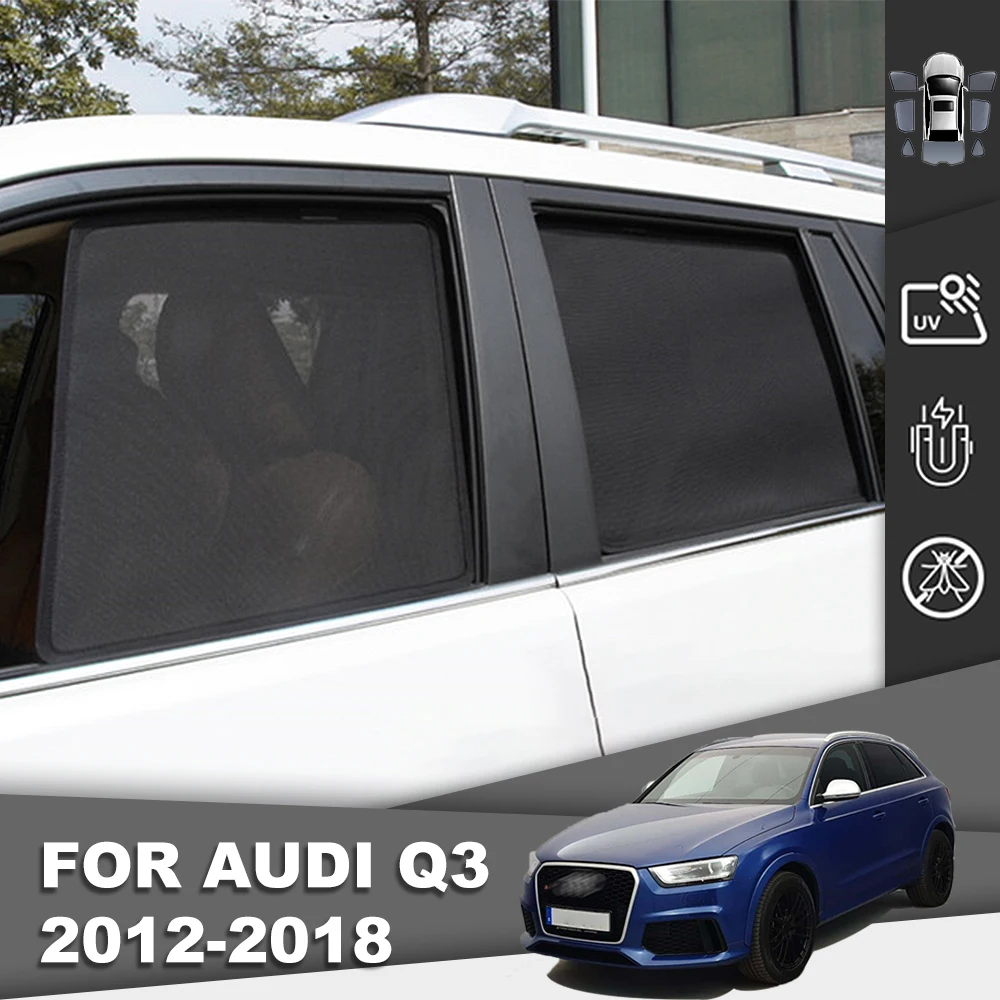 

For Audi Q3 8U 2011-2018 Q 3 Car Sunshade Visor Rear Side Baby Seat Window Sun Shade Shield Front Windshield Frame Curtain