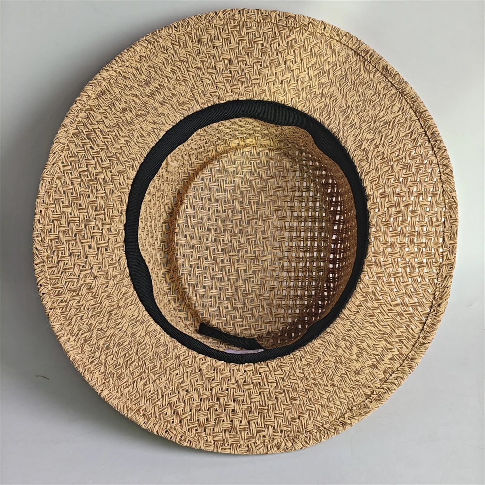 Französischer Strohhut, Sommer-Sonnenhut, breite Krempe, Fedora, Panama, Sommer-Strandhut für Damen und Herren, Sonnenhut, Urlaub, Urlaub, Chapeau Femme – Detail 25