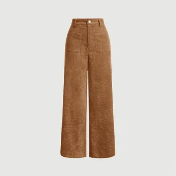Mia Muse Women's Pants All Season Casual Retro Vintage Pocket Natural Waist Full Length Suitable for all occasions Pants