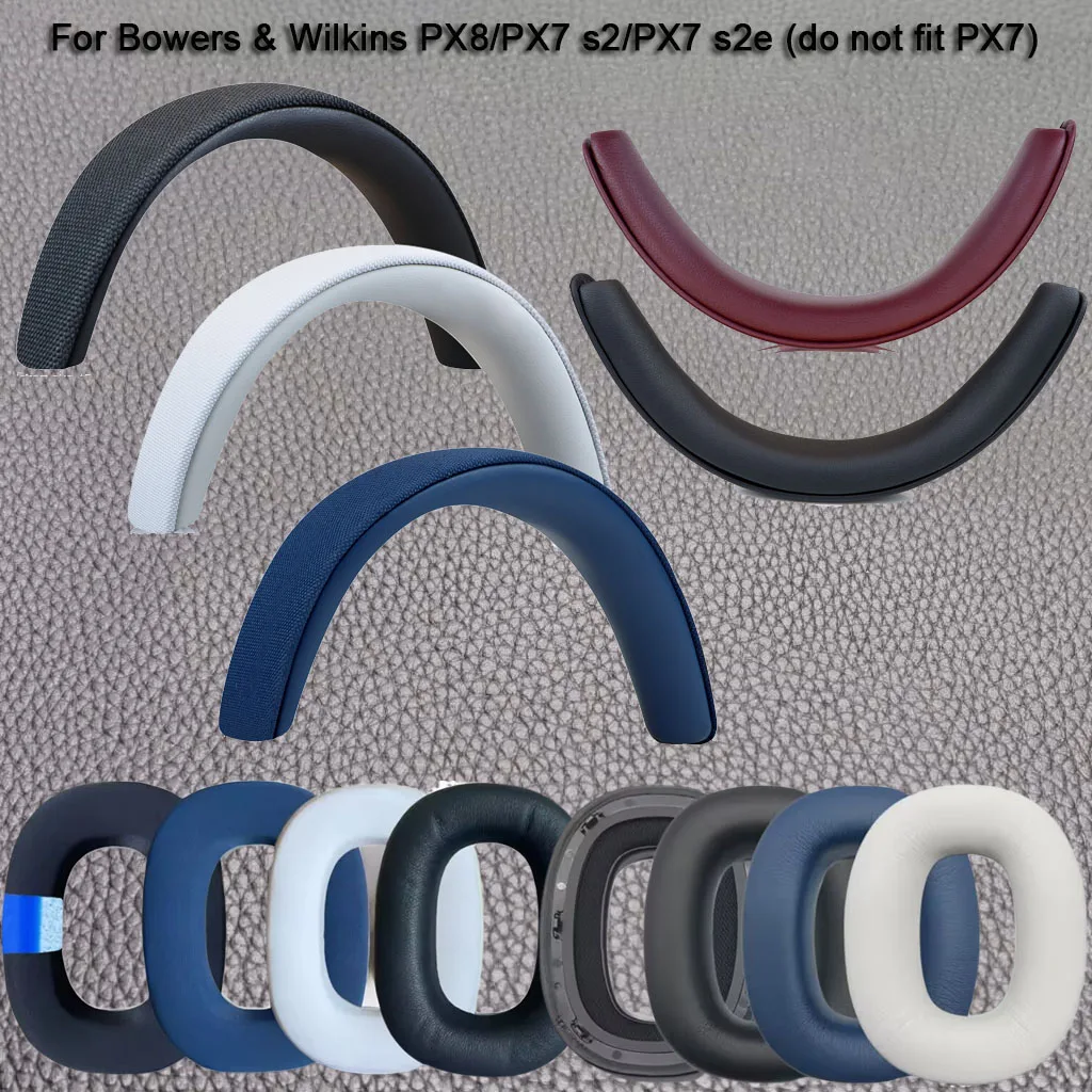 Replacement Earpads & Headband for Bowers & Wilkins PX8/PX7 S2/PX7 S2e Ear Pads Cushions for B&W PX8 PX7S2 PX7S2E Headband Cover