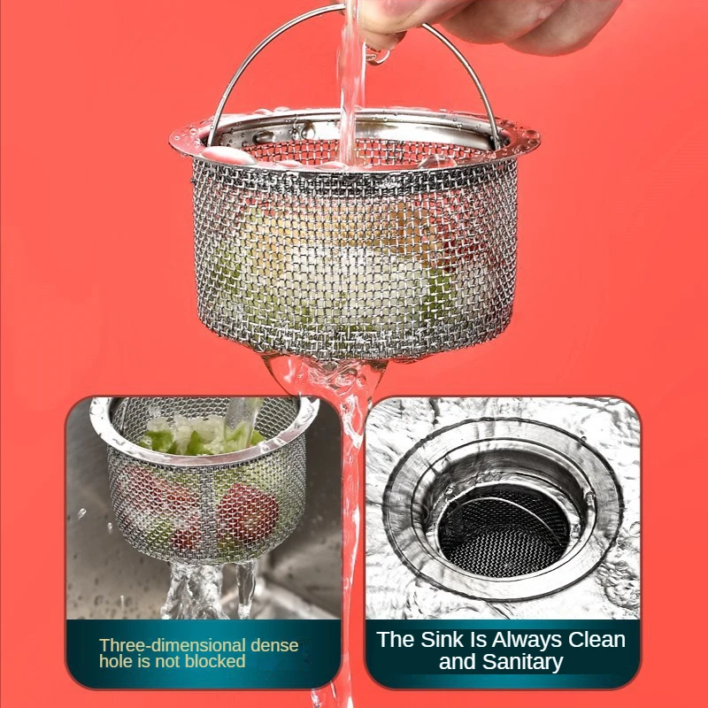 1PCS Stainless Steel Bathtub Hair Catcher Stopper Shower Drain Filter Trap Sink Strainer Basin Plug Kitchen Bathroom Accessories