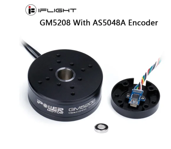 

Полый вал IFlight IPower GM5208, бесщеточный карданный двигатель с кодировщиком AS5048A для DSLR / CANON 5D2/5D3 камер, стабилизация