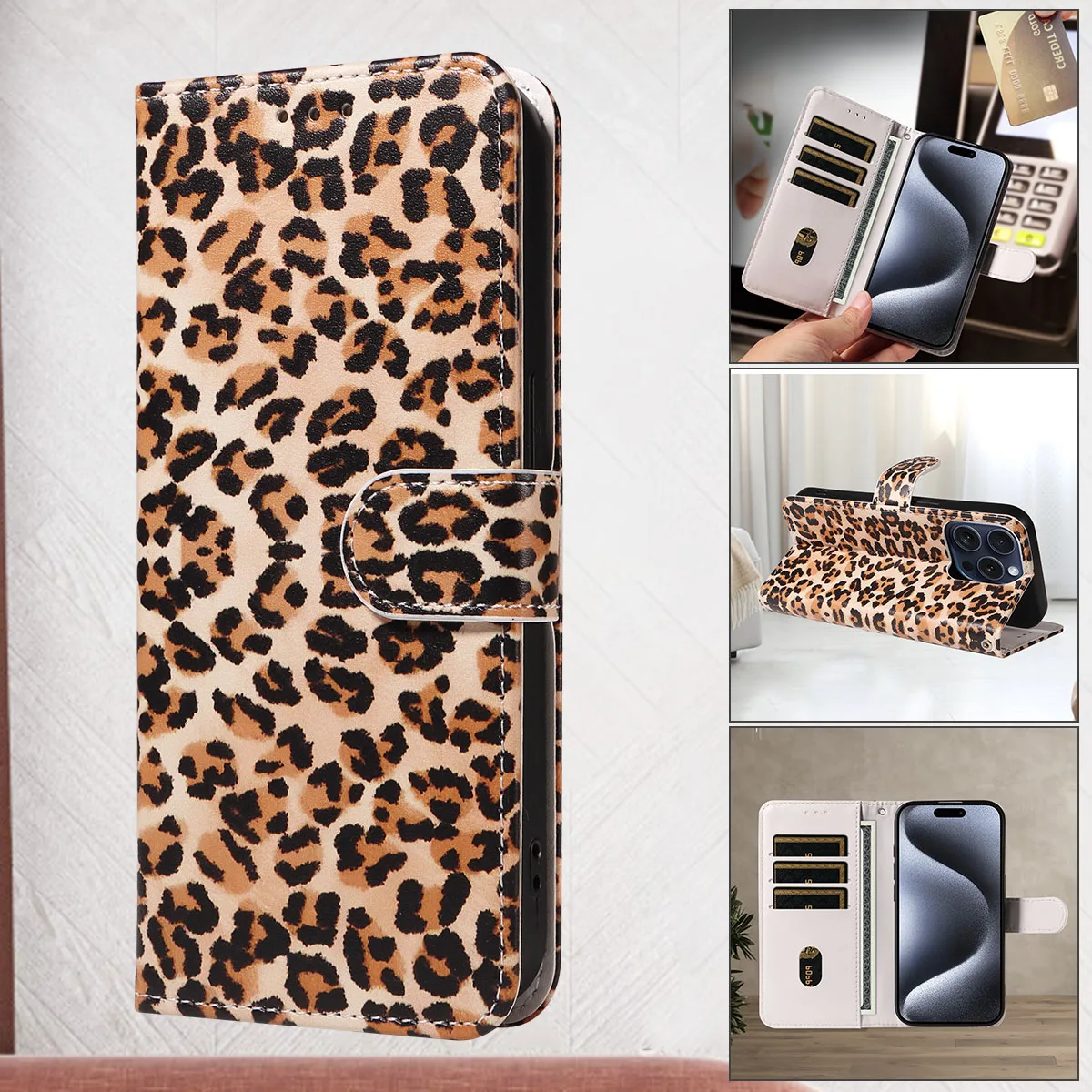 Fashion Multi-Functional Phone Case with Kickstand, Lanyard, and Card Holder