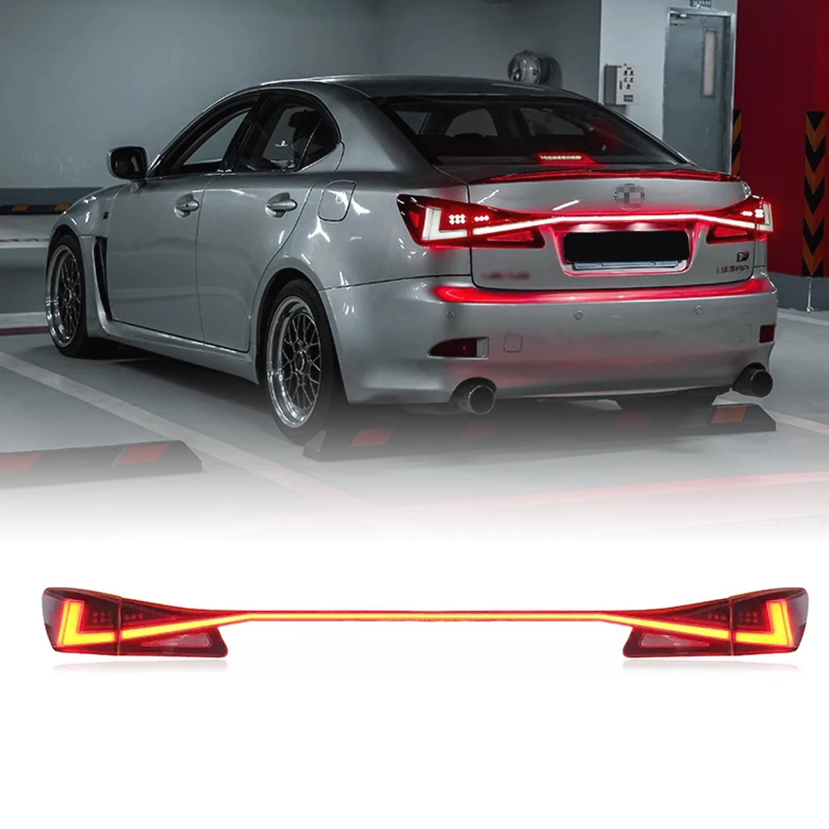 Car Light LED Through Taillight Assembly For Lexus IS IS250 IS350 ISF