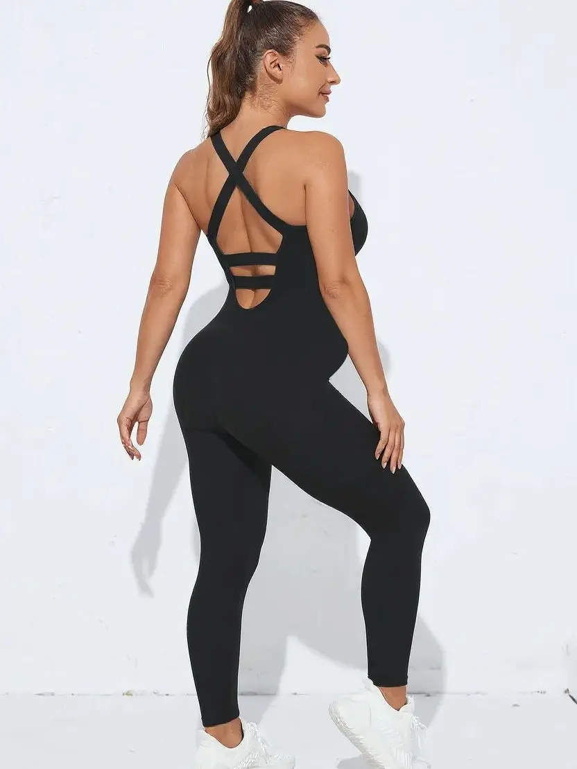Hamile Giyim Tulumları Düz Renk Sırtı Açık Bodysuit Şekillendirici Yoga Pilates Spor Egzersiz Kıyafetleri Hamile Kadın Giysileri