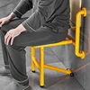 Portable Folding Toilet Bathroom Stool Showe Nonslip Metal Nordic Shower Chair Small Wall Mounted Banyo Taburesi Home Furniture 5