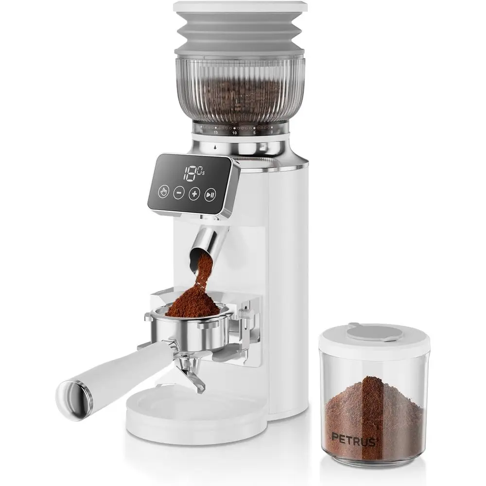 مطحنة قهوة مزدوجة من الفولاذ المقاوم للصدأ مع 30 إ...