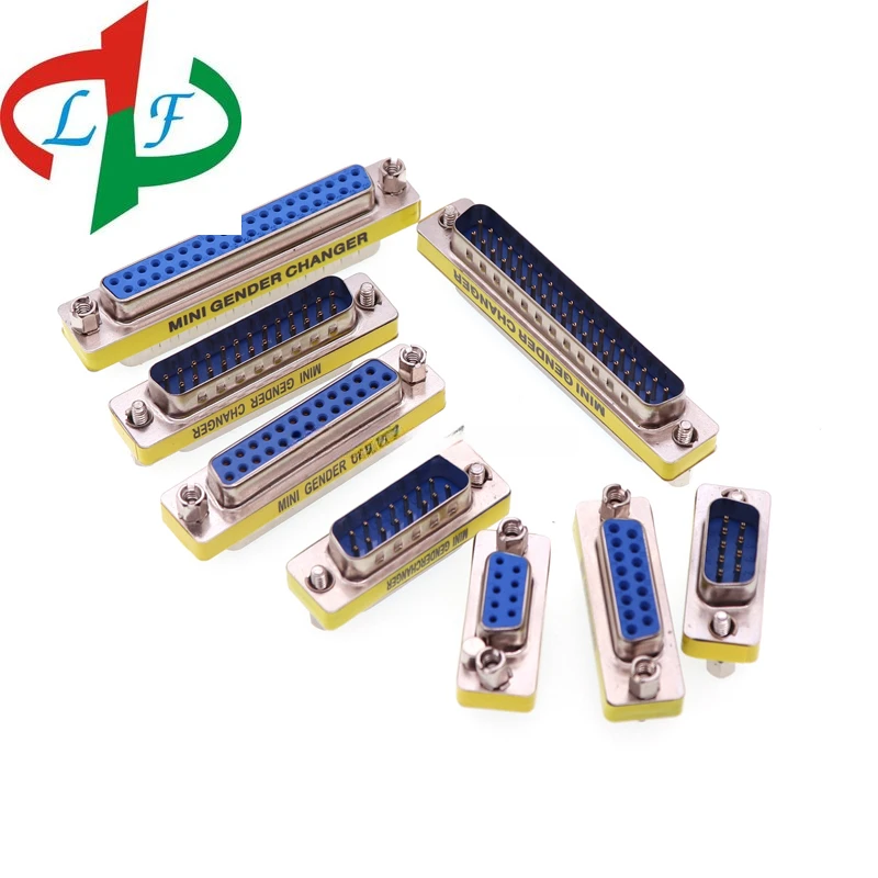 젠더 체인저 어댑터, RS232 콤 D-서브-수 암 VGA 플러그 커넥터, DB9 DB15 DB25, 3 열 15 핀, 2 개