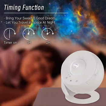 Galaxy Projector Night Light Star Planetarium Projector Adults 360° Rotate Gaming Room, Home Theater, Ceiling, Room Decor (White 2
