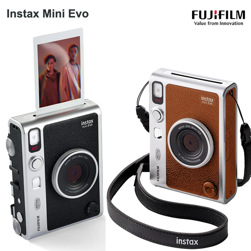 

Original Fujifilm Instax Mini Evo Instant Camera Smartphone Photos Printer + (Optional Instax Mini White Film 20 sheets)