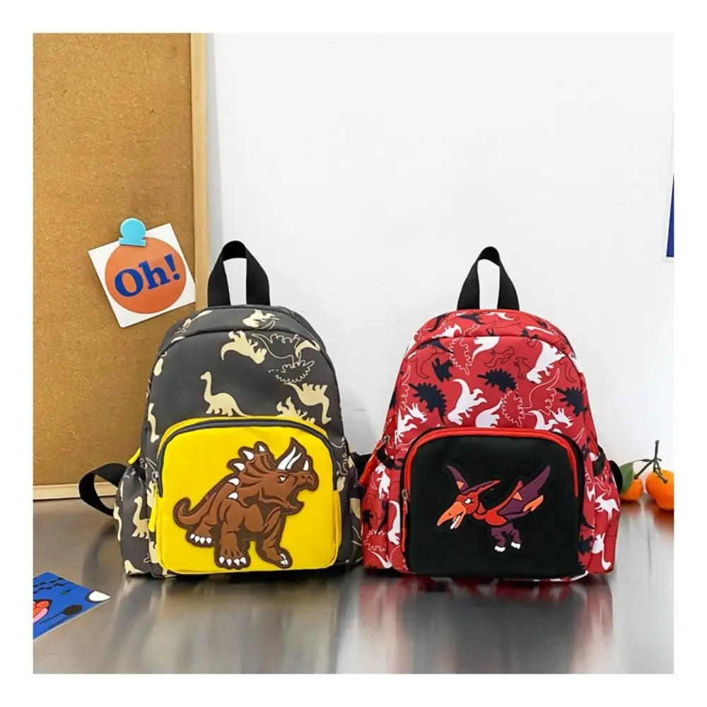Durable Cartoon Dinosaur School Bag Portable Large Capacity Backpack Lightweight Kindergarten Shoulder Bag 3