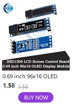 0,42" 0,42 Zoll weißes OLED-Display LCD-Modul 72X40 serieller Bildschirm weiße Farbe I2C IIC/SPI-Schnittstelle SSD1315 72*40 für Arduino – Detail 7