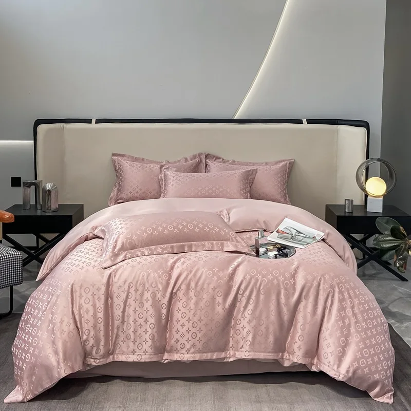 Bedding Washed Silk Nude Sleeping Four-piece European Solid Color