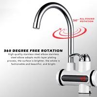 Connecteur de robinet d'eau chaude électrique sans réservoir instantané 220V 3-sec, affichage numérique LED, robinet de cuisine à chauffage rapide, fluide chauffé 2