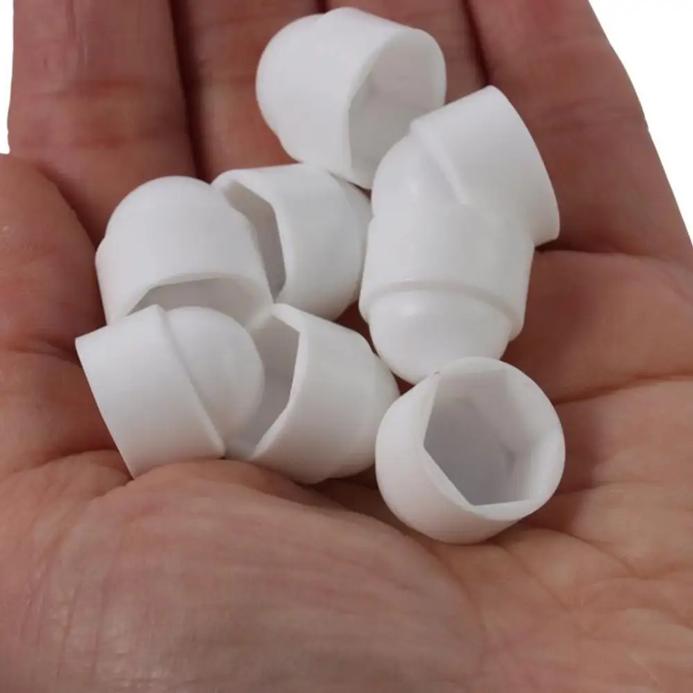 50pcs M 8 Plastic Dome Bolt M8*13*15mm 13mm Head Protection Cap Covers White Hex M8 Screw Cover Easy To Install
