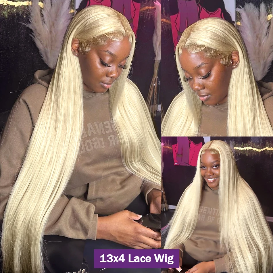 HD 613 Honey Blonde Human Hair Wigs 30 36 Inch Bone Straight 13x6 Lace Frontal Wig PrePlucked 13x4 Human Hair Lace Frontal Wigs